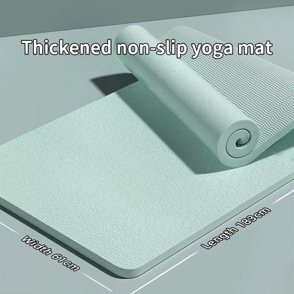 Yoga Mat with a Thickness of 10Mm, anti Slip, Pilates Fitness Mat, Environmentally Friendly, Tear Resistant WOMEN'S Yoga Mat